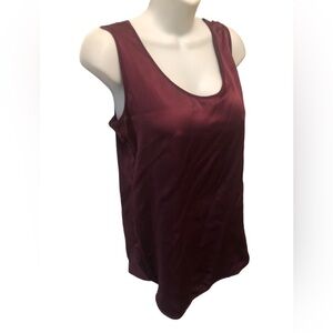 VTG Zelda 100% Silk Tank Blouse Sz. 4 Small Career Shell Plum Layering Wardrobe